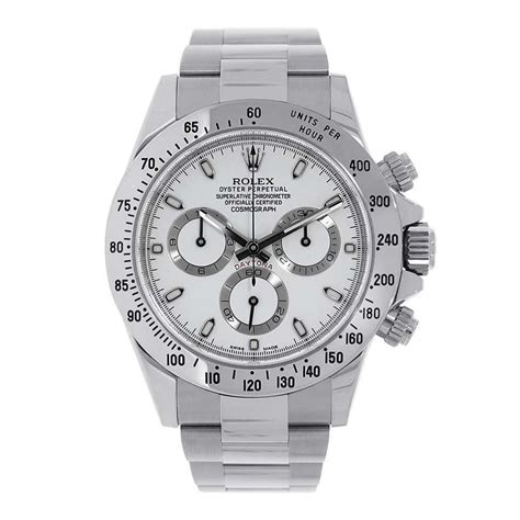 rolex daytona yellow gomd syltainless steel white face|Rolex daytona silver dial.